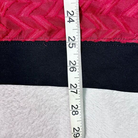 Susan Graver Weekend Black/Pink/White Printed Crewneck Knit Lg Sleeve Top Sz XL - Picture 7 of 7